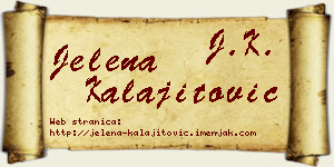Jelena Kalajitović vizit kartica